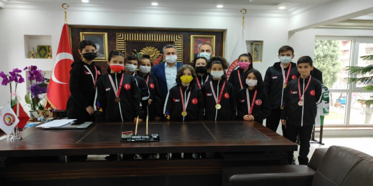 Seydişehir Belediyesi Spor Kulübü sporcuları Başkan Tutal'ı ziyaret etti