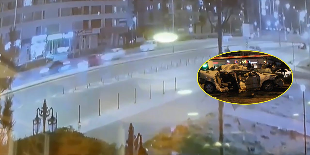 Konya'da 2 gencin hayatını kaybettiği kaza anının görüntüleri ortaya çıktı