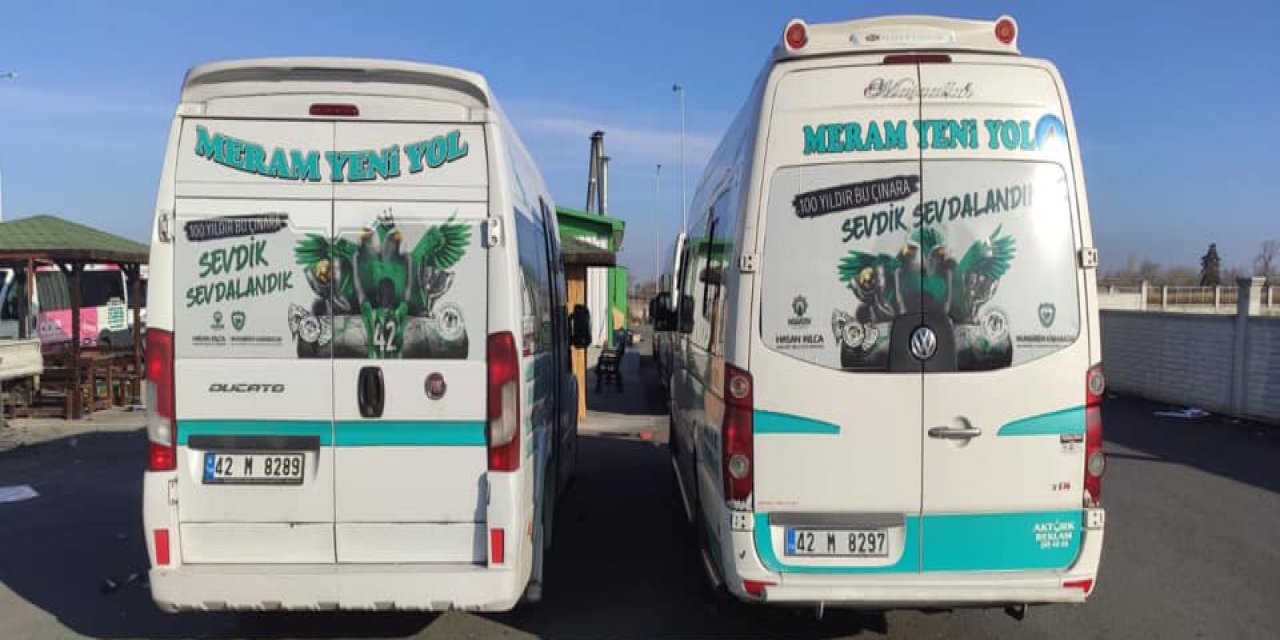 Konya’da minibüsler Konyaspor renkleriyle donatılmaya başlandı