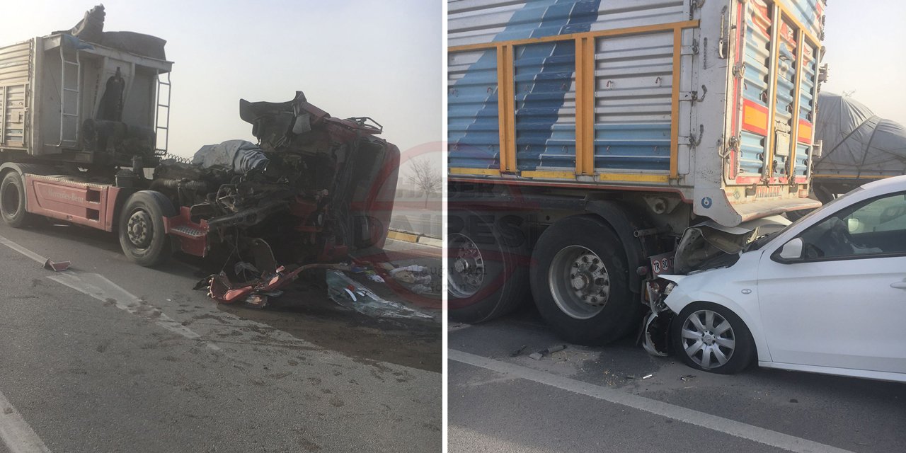 Konya’da kum fırtınası yine zincirleme kazalara yol açtı! Yaralılar var