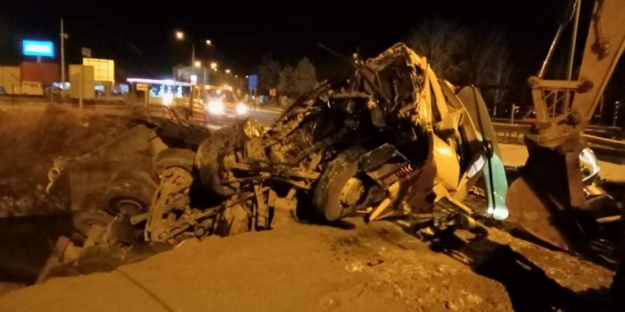 Konya yolunda kaza! Süt kamyonu kanala uçtu