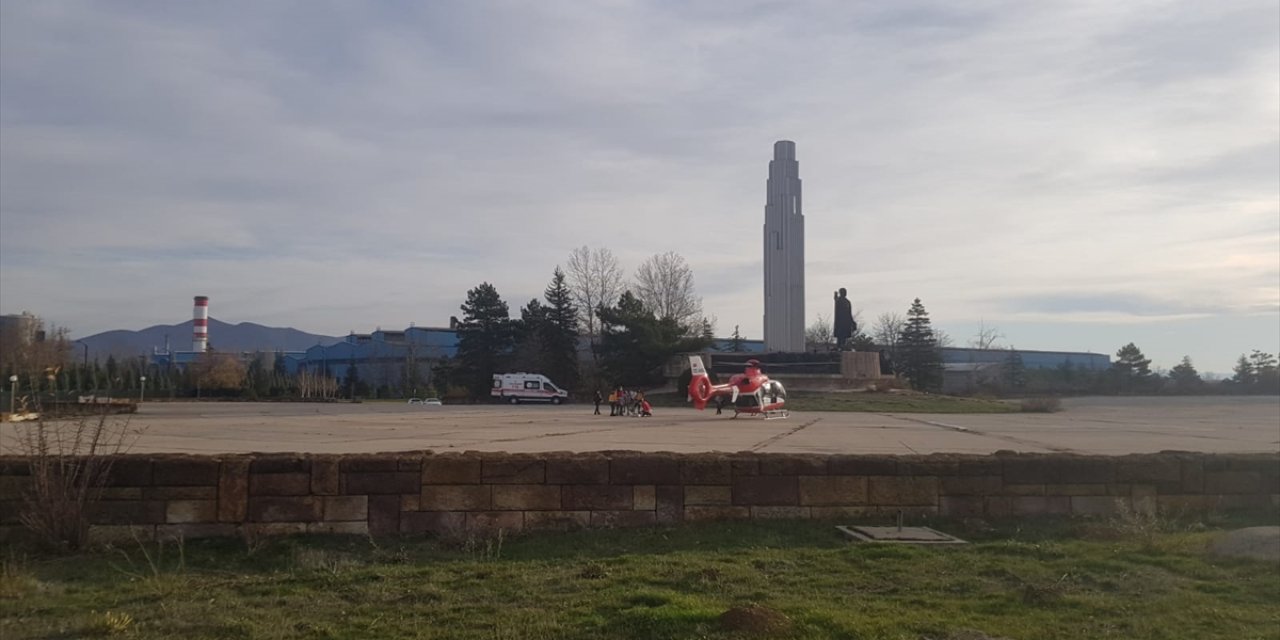 Konya'da zamanla yarış! Ambulans helikopter havalandı