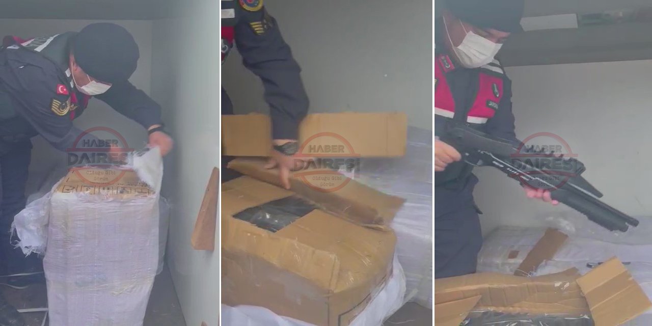 Konya’da jandarmadan nokta operasyon! 90 tüfek ele geçirildi