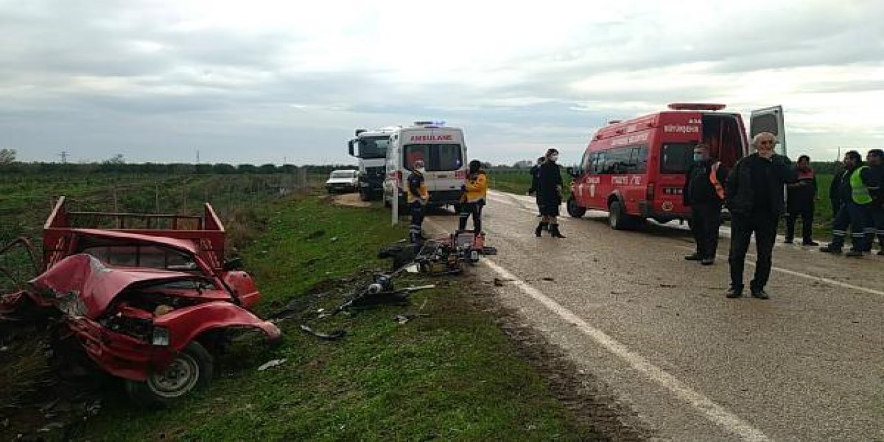 Otostopla bindiği kamyonet kaza yaptı, yaşlı adam olay yerinde öldü