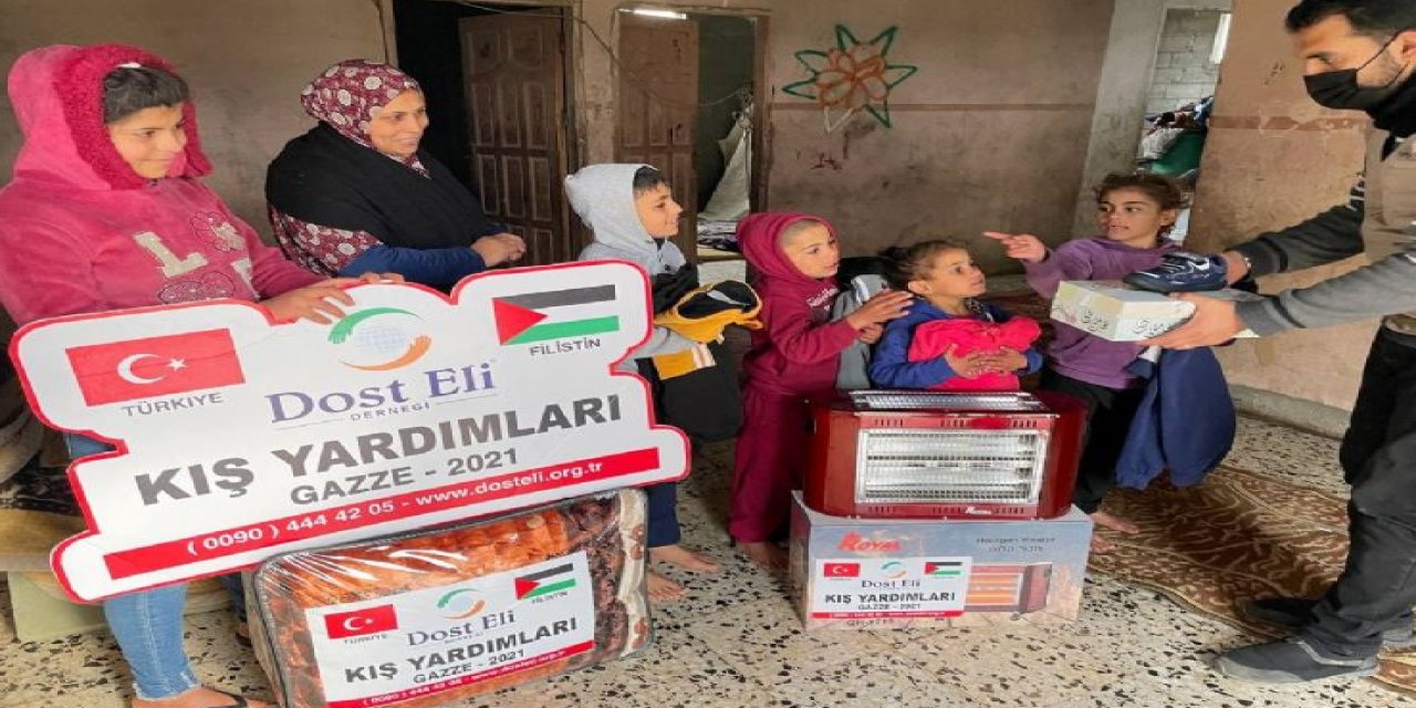 Bu kış da Gazze’ye Dost Eli uzandı