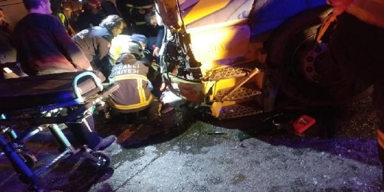 Kocasının kullandığı TIR'ın altında kalan kadın yaralandı