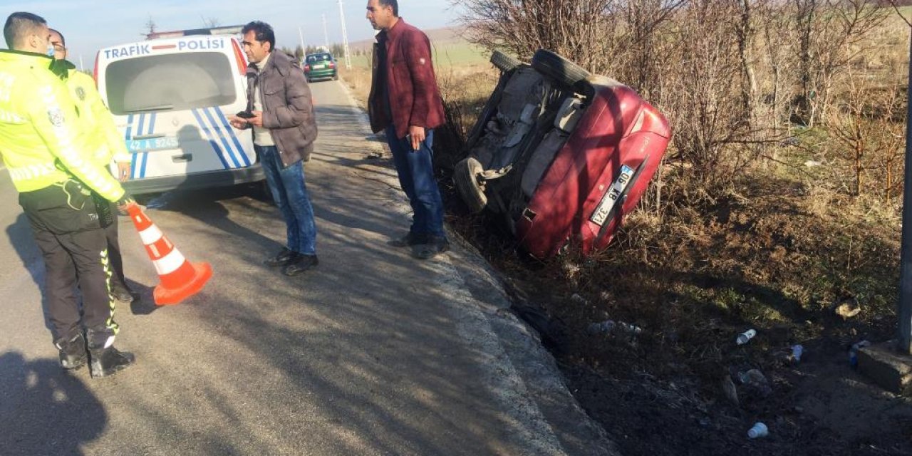 Konya'da buzlanma kazaya yol açtı! Aynı aileden 4 yaralı var