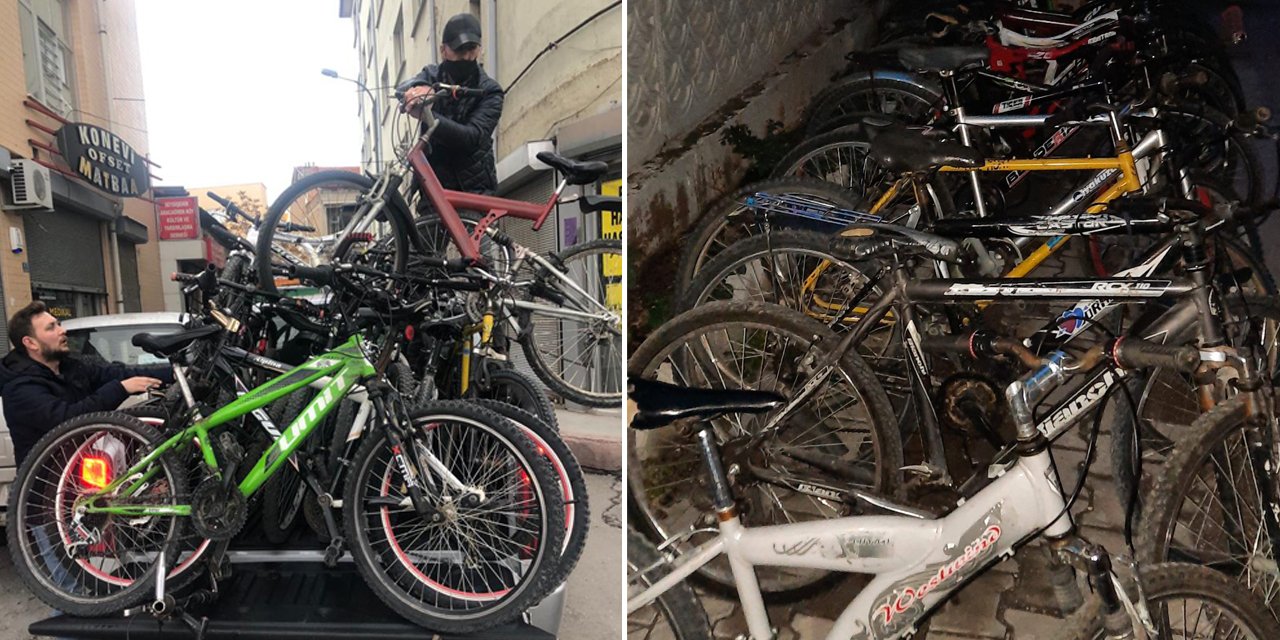 Konya’da bisiklet hırsızlığı operasyonu! 14 bisikletin sahibi aranıyor