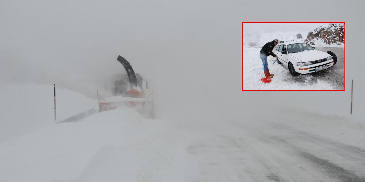 Kar kalınlığı 1 metreyi aştı, ekipler açık tutmaya çalışıyor! Konya yolunda son durum