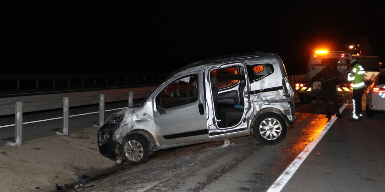 Hastane dönüşü Konya yolunda acı kaza