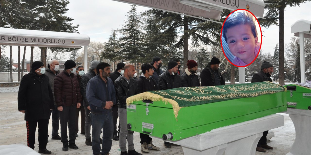 Evde ölü bulunan minik Ayşenur’a Konya’da acı veda! Anne ve dayı tutuklanmıştı