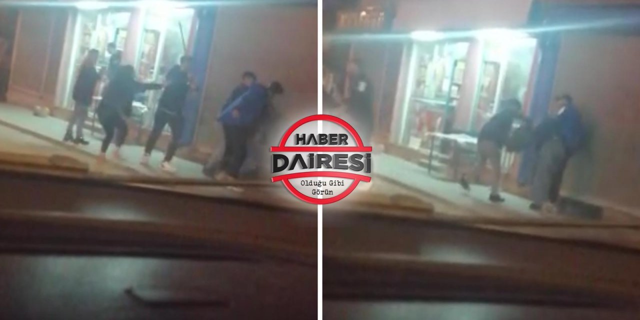Konya’daki kavga anı kamerada! Biri tuttu, diğerleri böyle vurdu