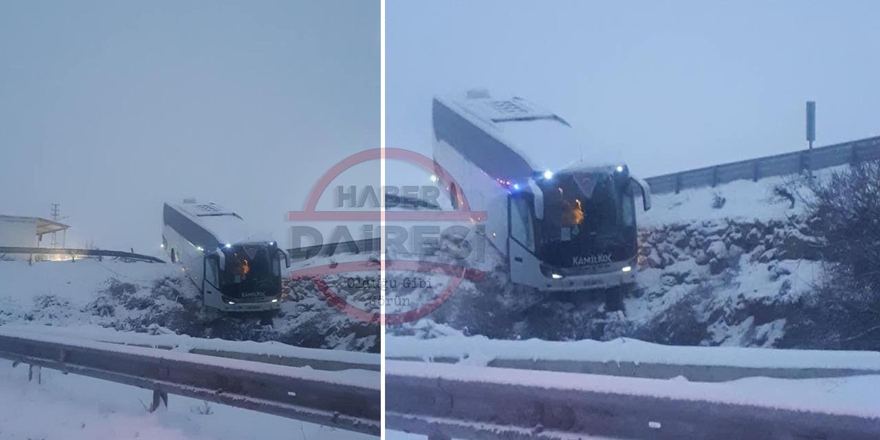 Konya’da yolcu otobüsü kaza yaptı