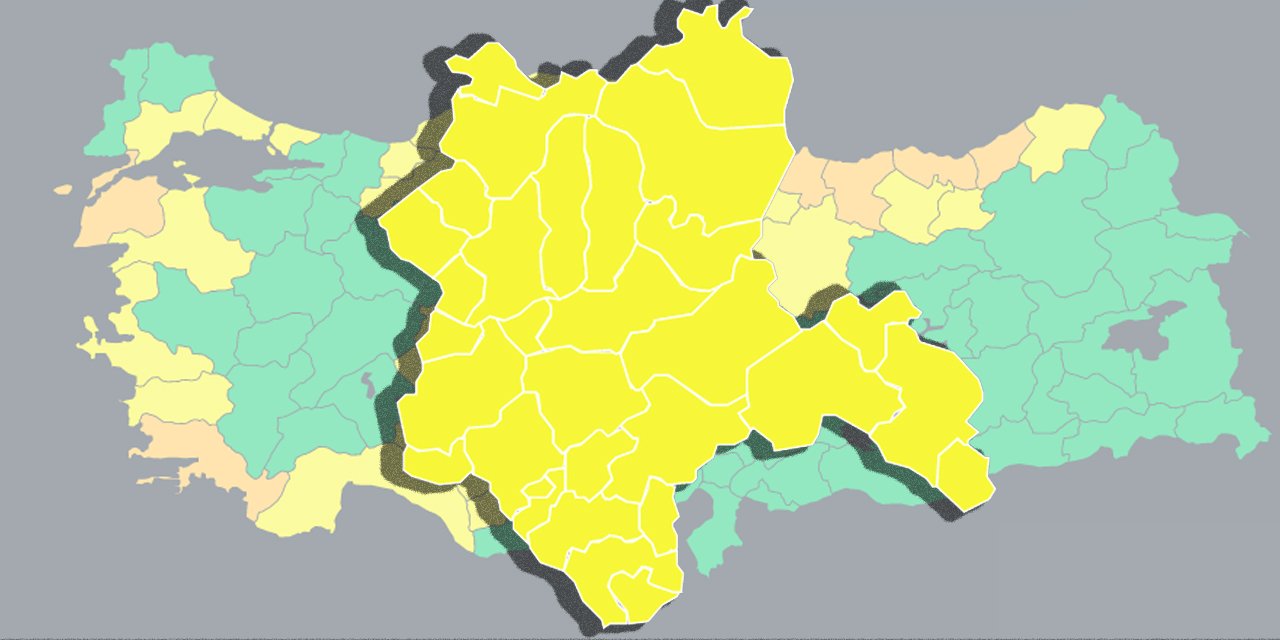 Meteoroloji'den Konya'nın tüm ilçelerine sarı kodlu uyarı