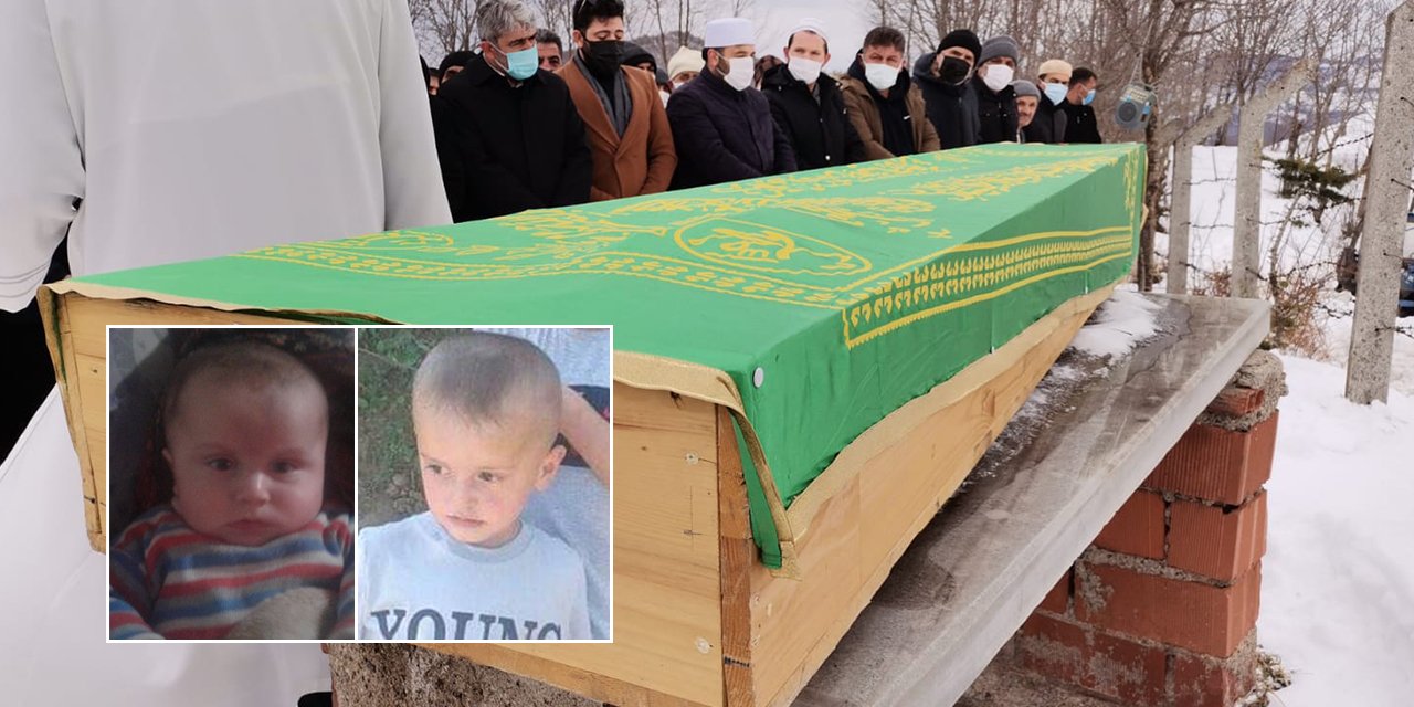 Bu acıya yürek dayanmaz! İki küçük kardeş aynı tabuta konuldu