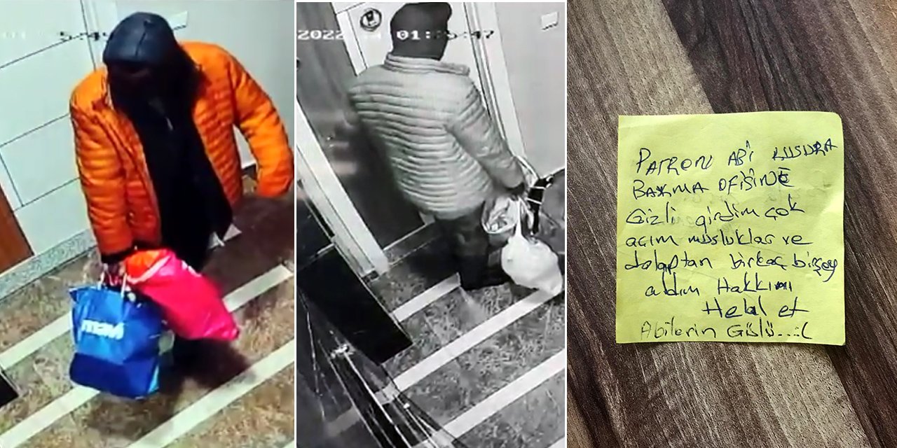 Hırsızdan iş yeri sahibine not: Hakkını helal et abilerin gülü