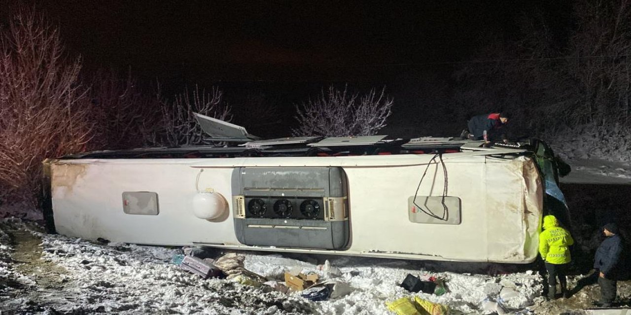 Konya yolunda otobüs kazası! 21 yaralı var