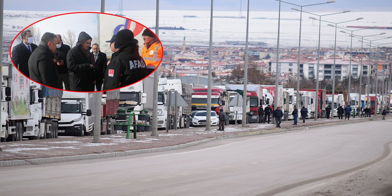 Konya Valisi Özkan, kapatılan Ankara yolunda inceleme yaptı