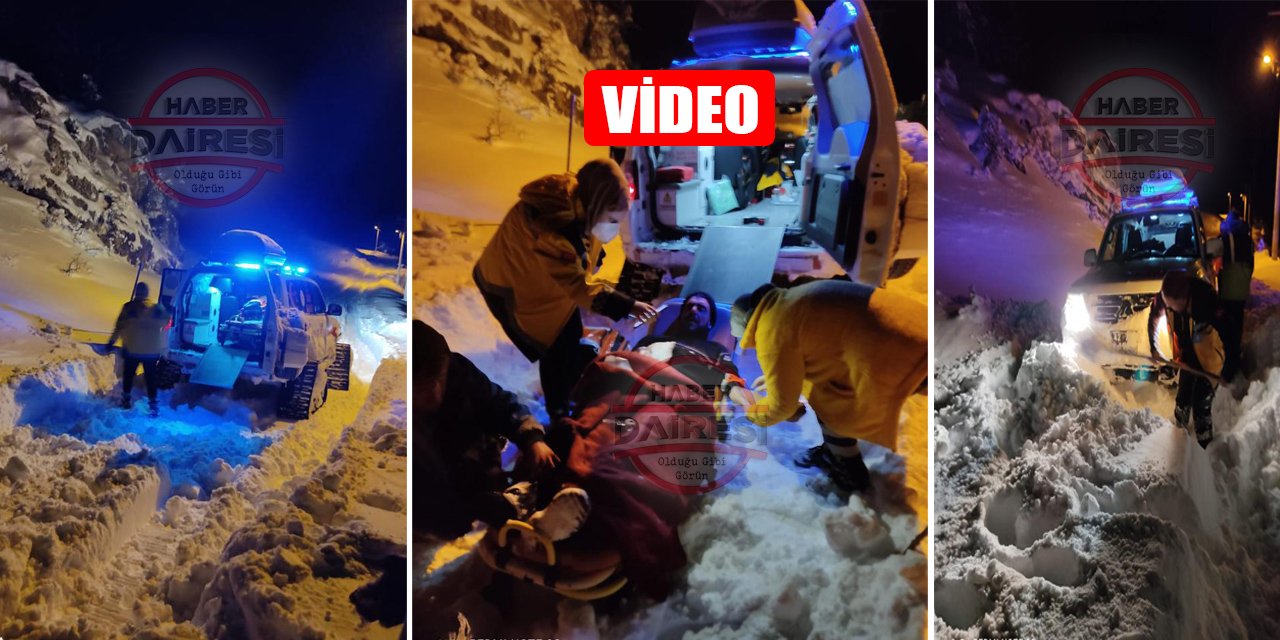 ÖZEL I Konya’da sağlık ekibinin film gibi karla mücadelesi! Tam 4,5 saat sürdü