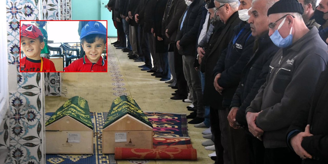 Yangın kurbanı ikizlere yürek yakan veda