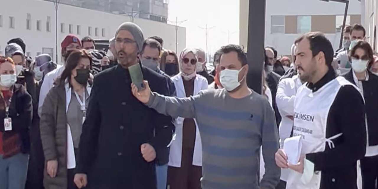 Hekimler Konya’da da iş bıraktı, açıklamayı sosyal medyada binler izledi