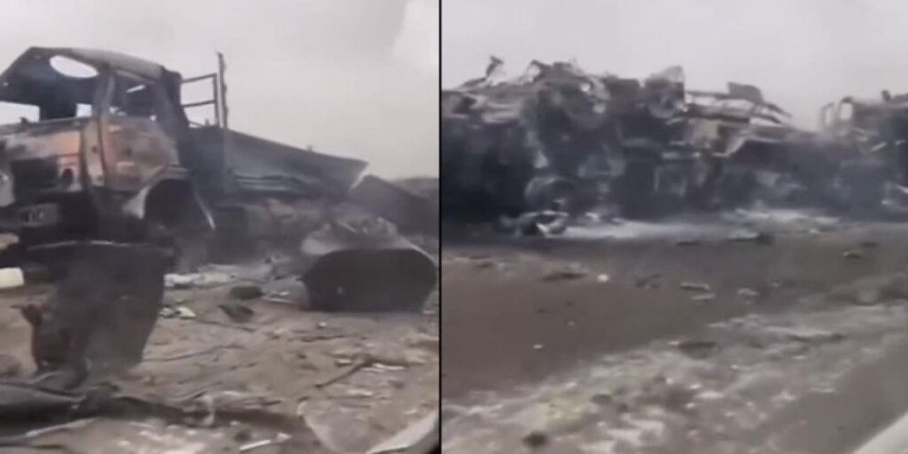 Ukrayna, Bayraktar'ın vurduğu Rus askeri araçlarını paylaştı