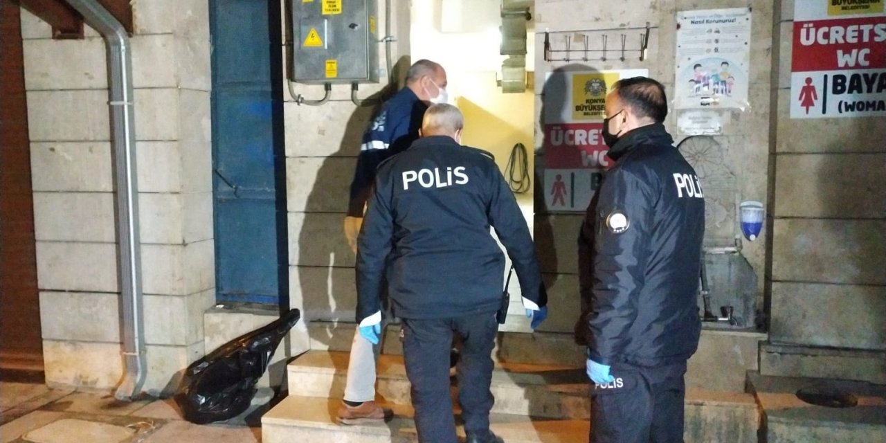 Konya’da tuvalete giren temizlikçi ceset buldu
