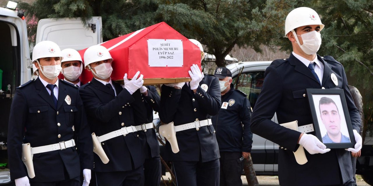 Şehit polise son görev