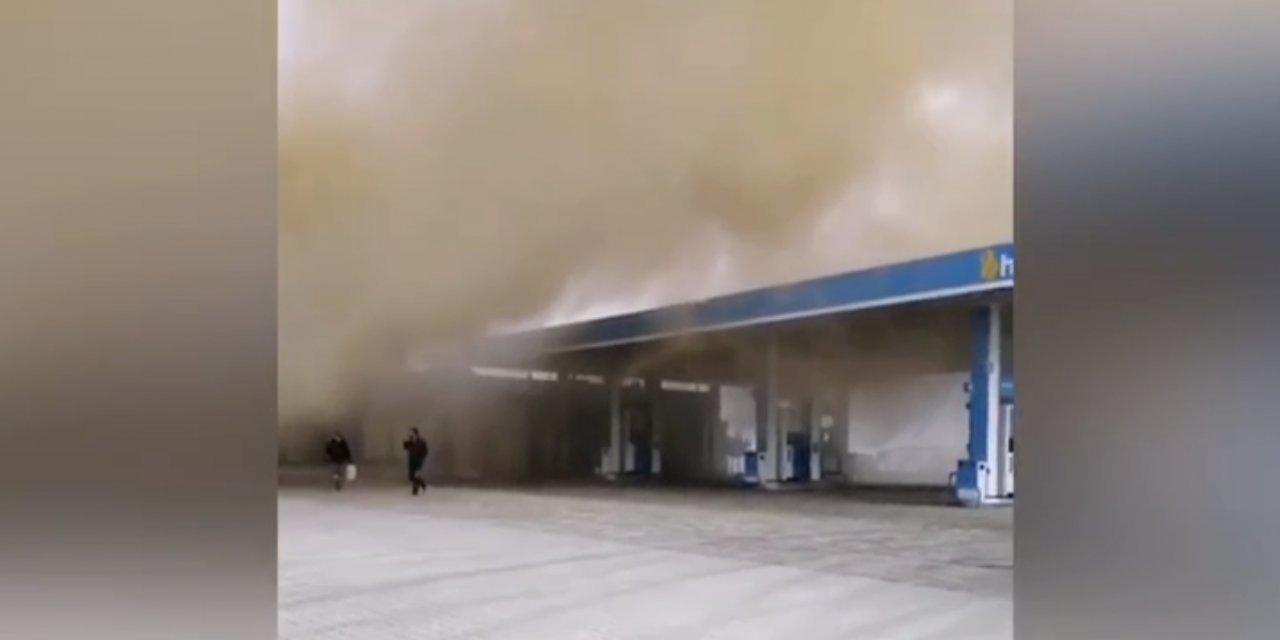 Konya’da petrol istasyonu içinde korkutan yangın