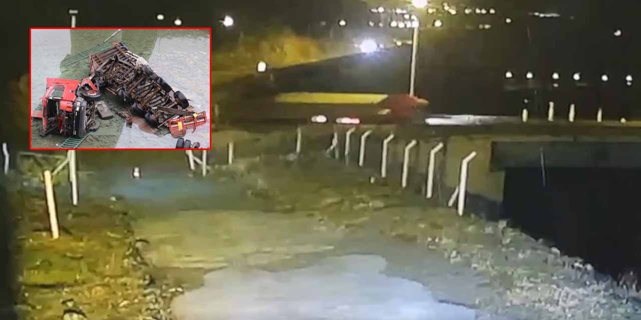 Konya plakalı TIR köprüden uçtu, sürücü hayatını kaybetti