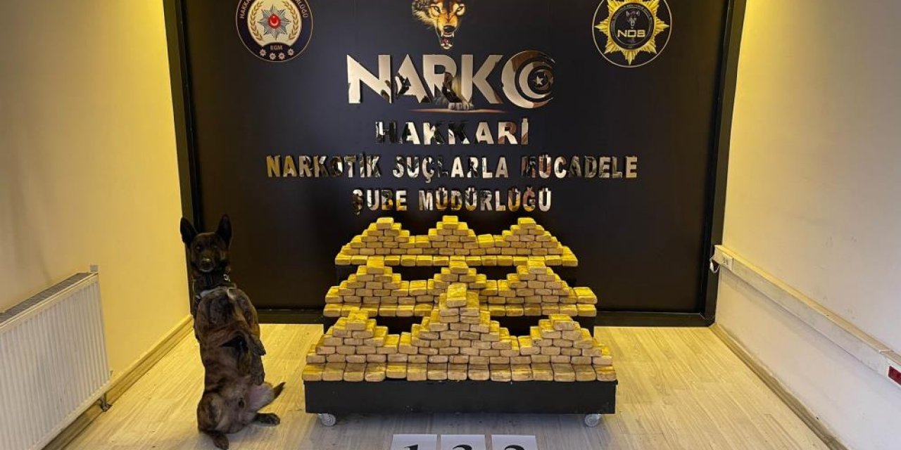 Hakkari’de 132 kilo eroin ele geçirildi