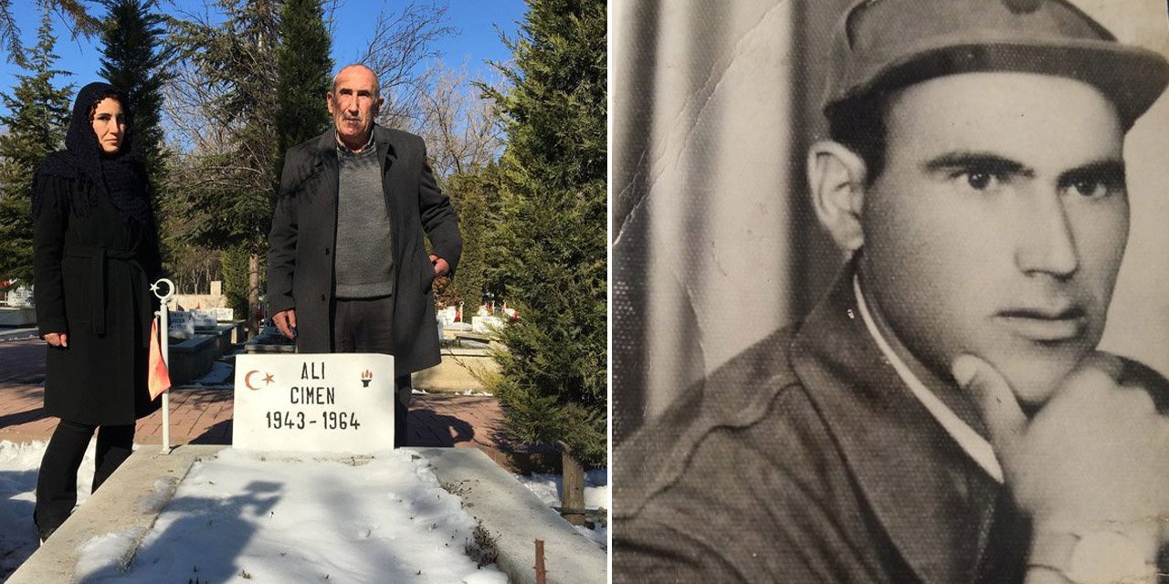 Şehit ağabeyinin kabrini 58 yıl sonra Konya’da buldu