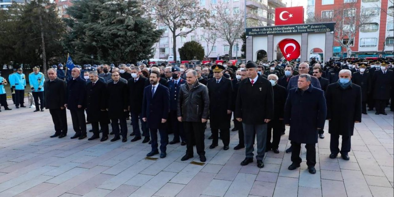 Konya’da Çanakkale Deniz Zaferi’nin 107. yıl dönümü dolayısıyla tören düzenlendi