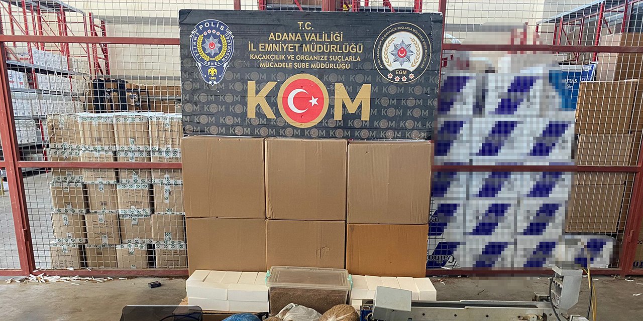 4 adres eş zamanlı basıldı, milyonlarca makaron ele geçirildi