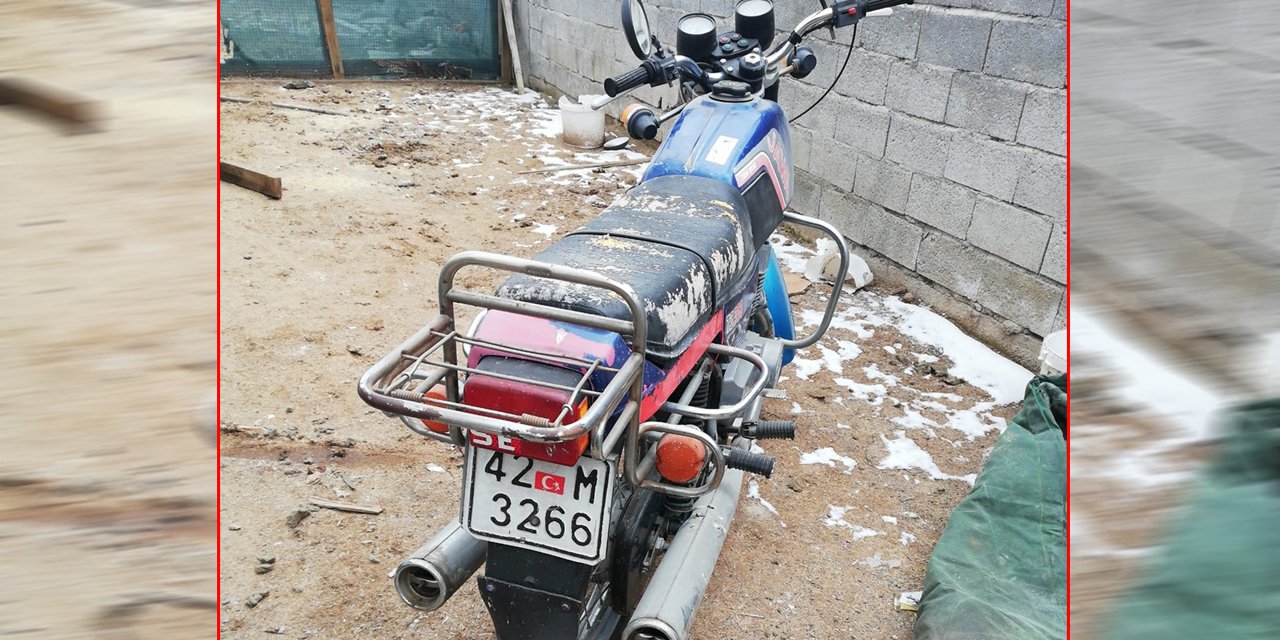 Konya’da gurbetçi ailenin evinden motosiklet hırsızlığı!