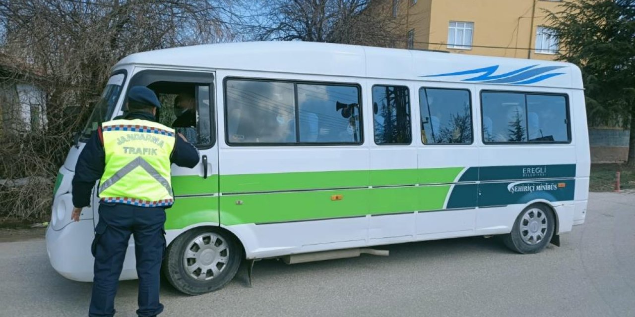 Ereğli’de jandarmadan trafik denetimi!