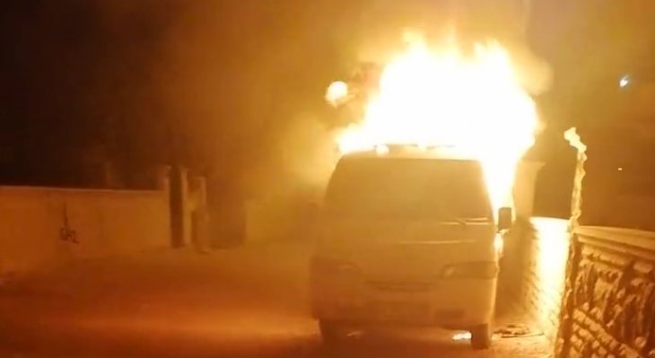 Konya’da araç yangını!