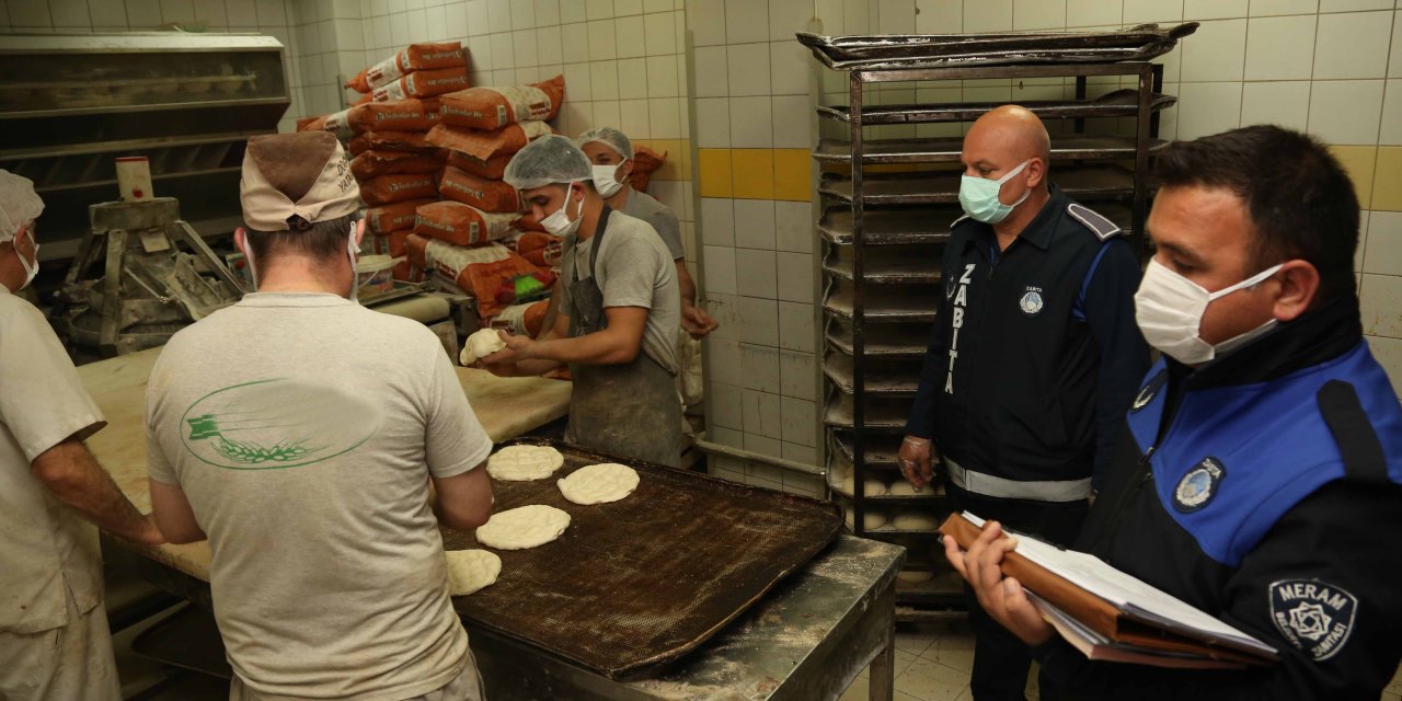 Meram Belediyesi Zabıta ekipleri, fırınlarda denetimlerini sürdürüyor