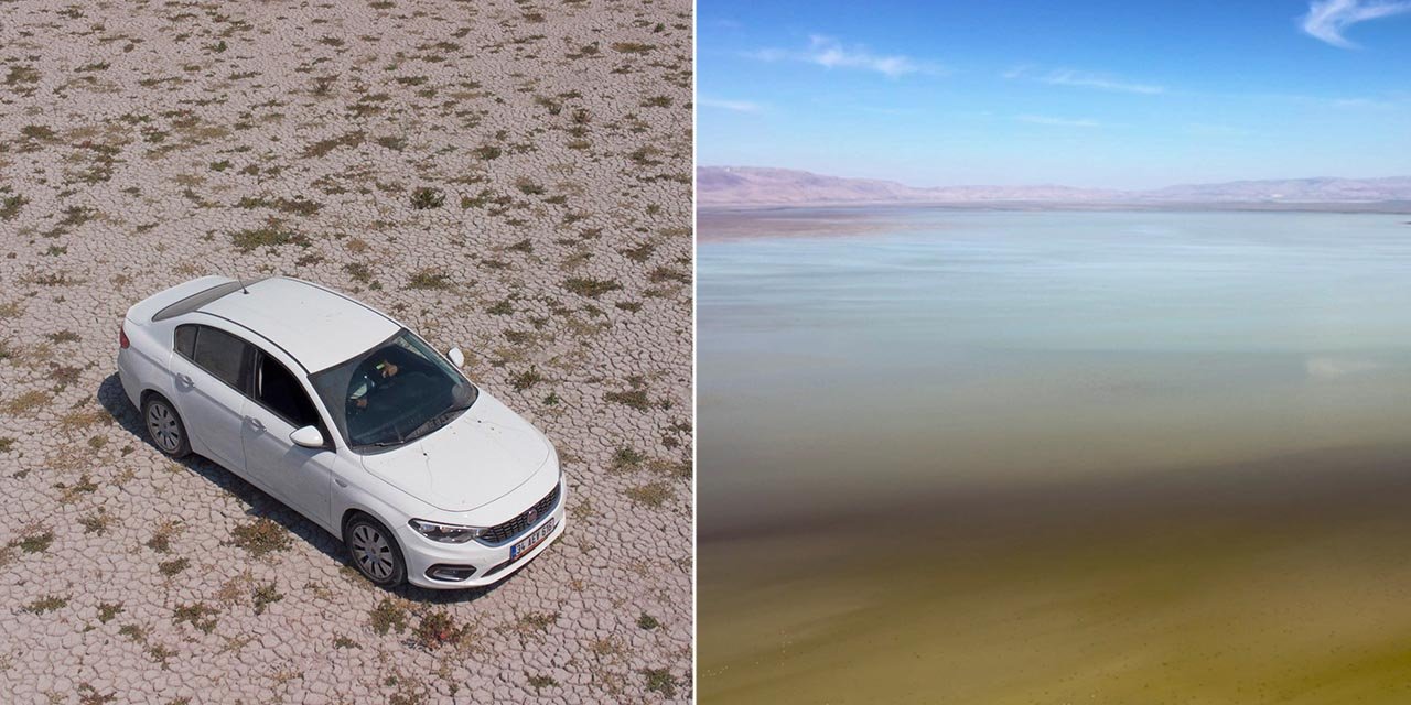 Konya'da 7 ay önce üzerinde arabaların dolaştığı göl yeniden doğuyor