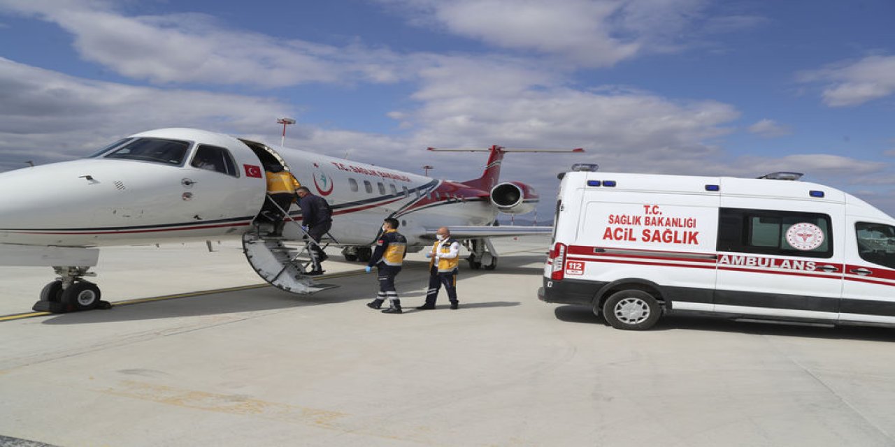 Ambulans uçağın nefes veren operasyonu