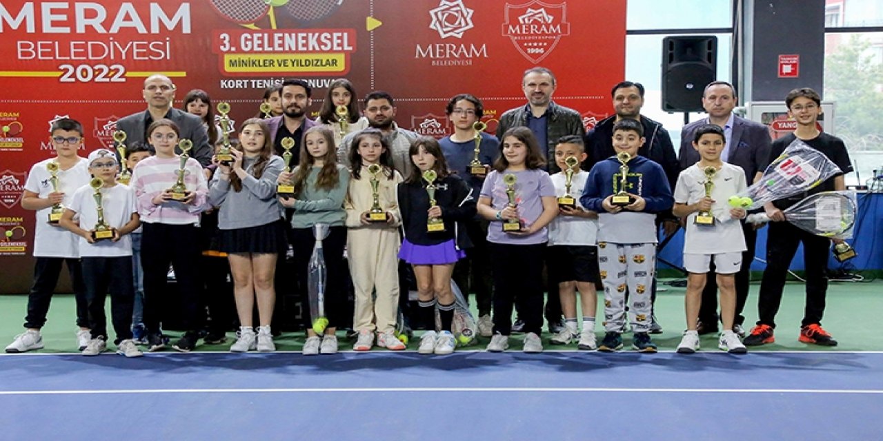 Meram’da tenis turnuvası sona erdi