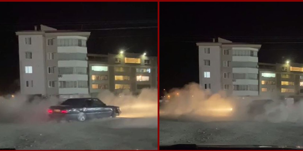 Konya’da drift atan sürücüye ceza yağdı!