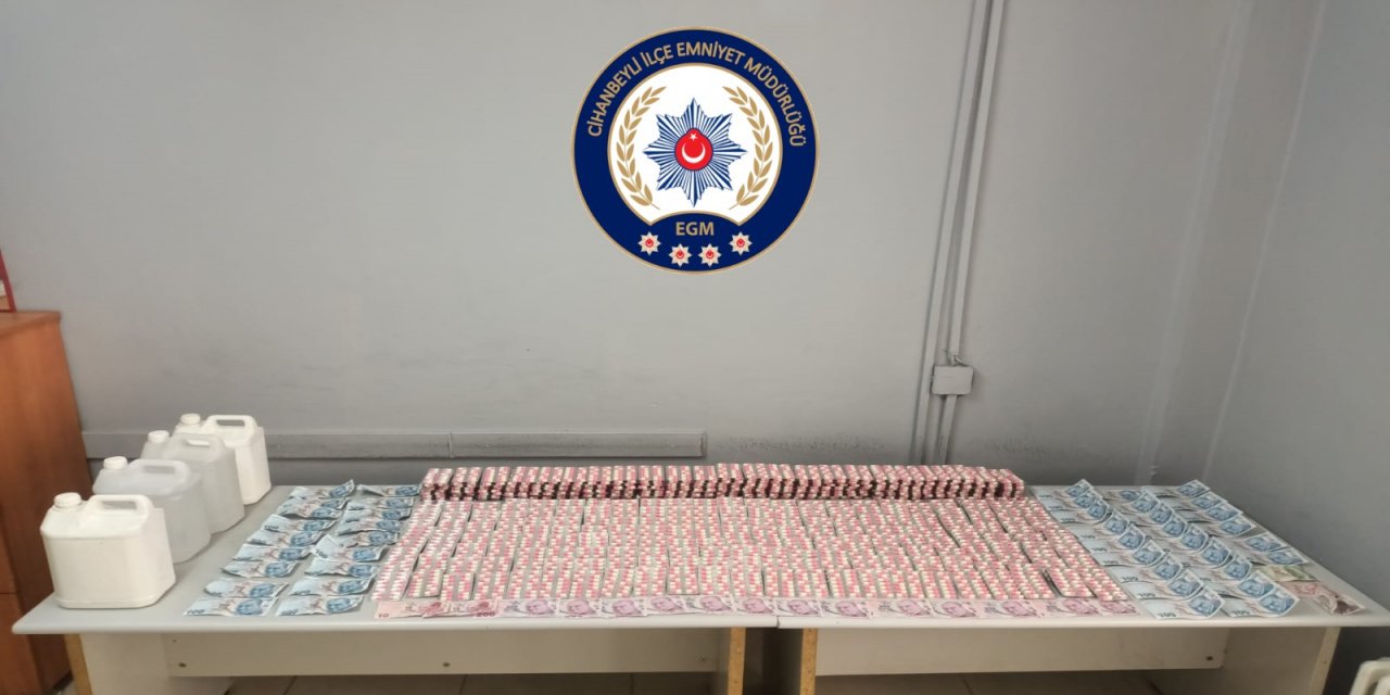 Konya’da çok sayıda uyuşturucu ile sahte para ele geçirildi