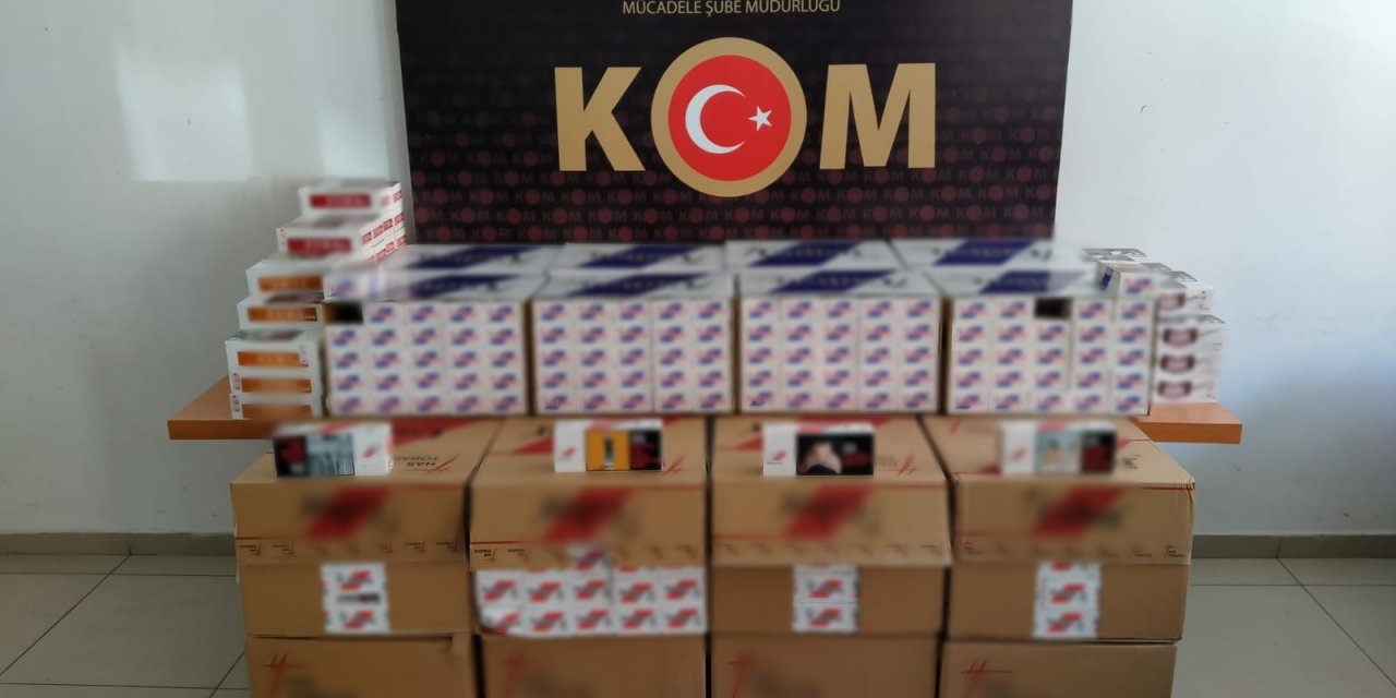 Konya’da 1 milyon makaron ile 26 bin kaçak akaryakıt ele geçirildi