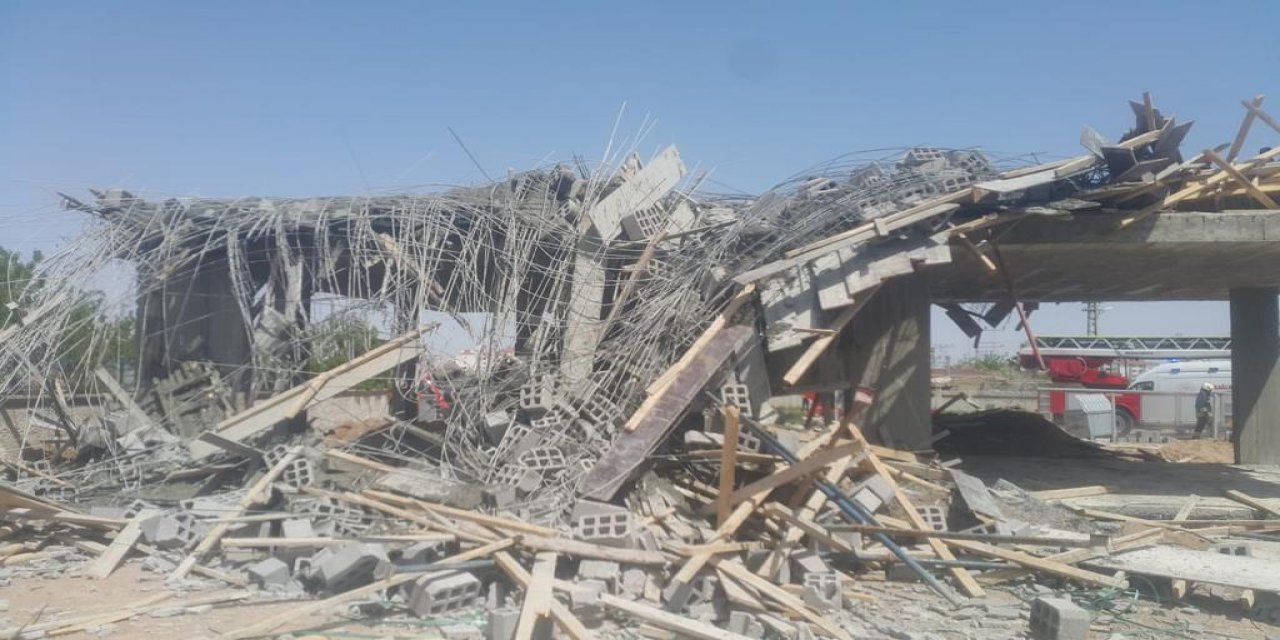 Konya’da inşaat çöktü! 2 kişiyi itfaiye ve AFAD kurtardı