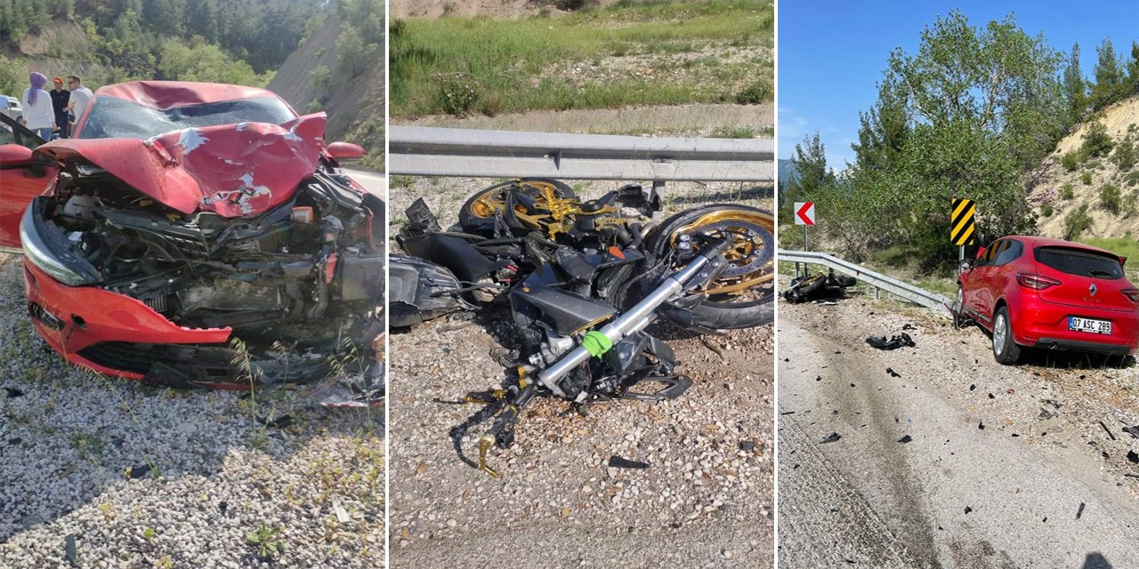 Otomobil ile motosiklet çarpıştı: 2 ölü, 2 yaralı