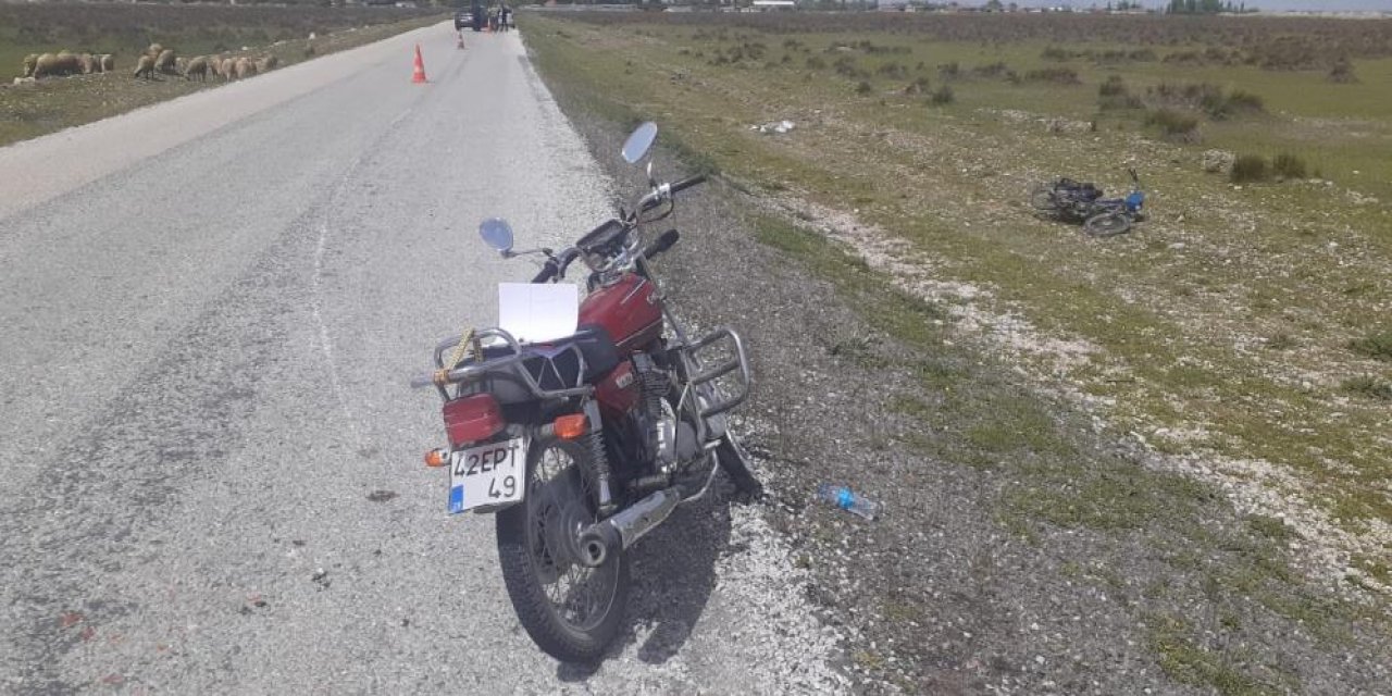 Konya’da motosikletler çarpıştı: 3 yaralı