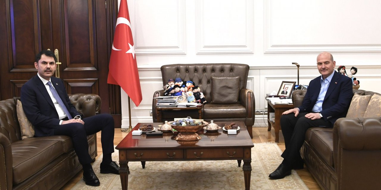 Bakan Murat Kurum, İçişleri Bakanı Soylu'yu ziyaret etti