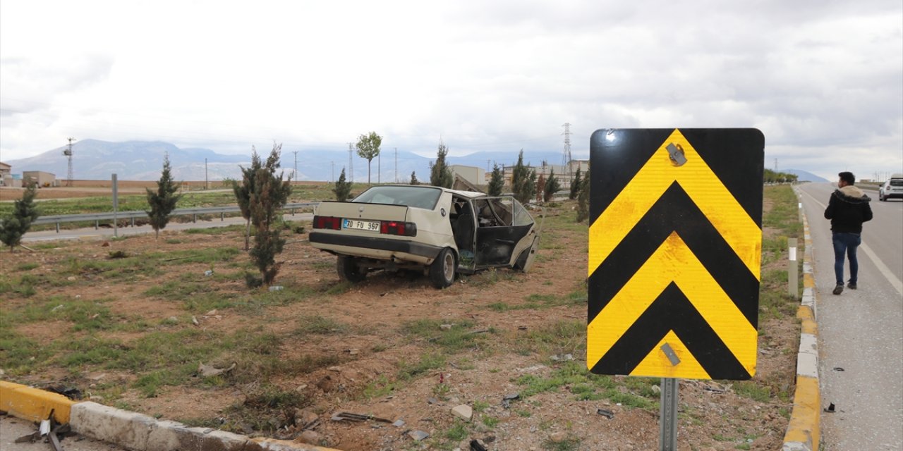 Konya - Karaman yolunda kaza: Aynı aileden 3 kişi yaralandı