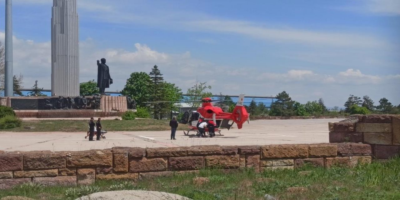 Ambulans helikopter, Konya’da kalp krizi geçiren hasta için havalandı